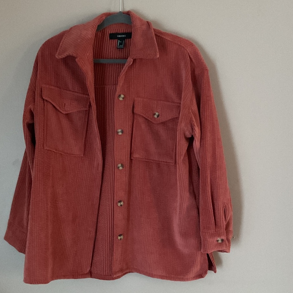 Forever 21 Corduroy Jacket - Pink